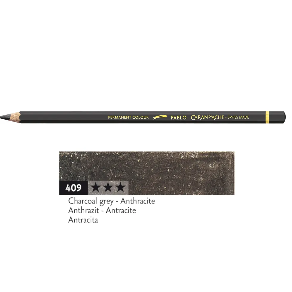 Kredka ołówkowa Pablo - Caran d'Ache - 409, Charcoal Grey
