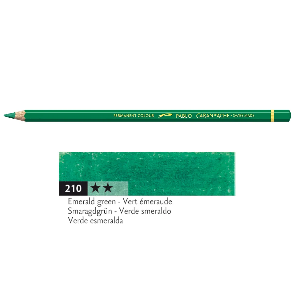 Kredka ołówkowa Pablo - Caran d'Ache - 210, Emerald Green