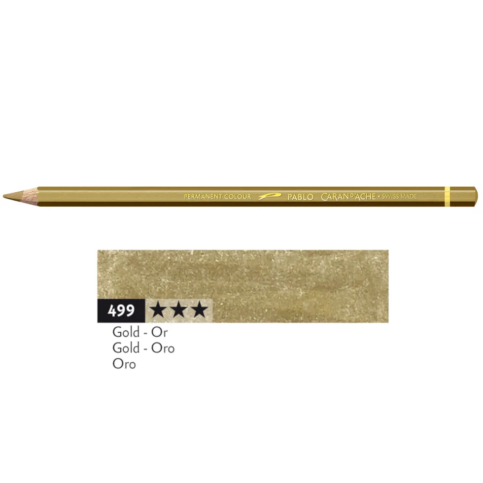 Kredka ołówkowa Pablo - Caran d'Ache - 499, Gold
