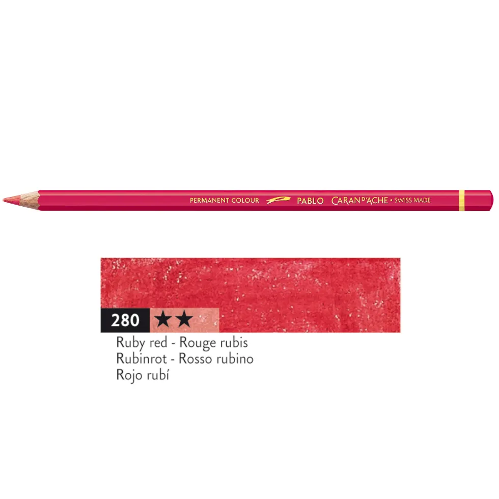 Kredka ołówkowa Pablo - Caran d'Ache - 280, Ruby Red