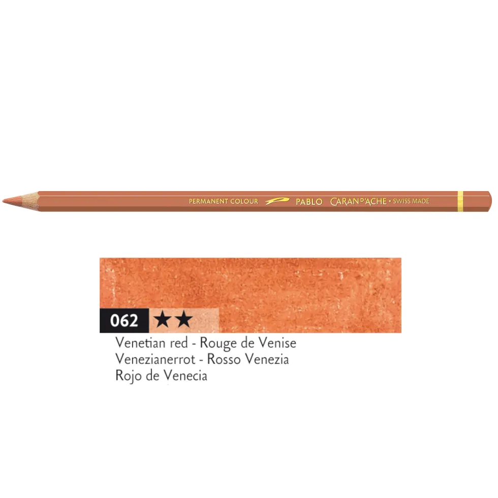 Kredka ołówkowa Pablo - Caran d'Ache - 062, Venetian Red