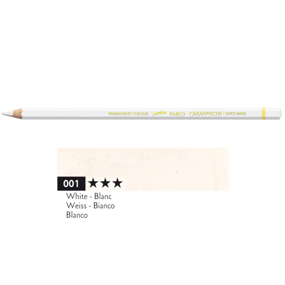 Kredka ołówkowa Pablo - Caran d'Ache - 001, White