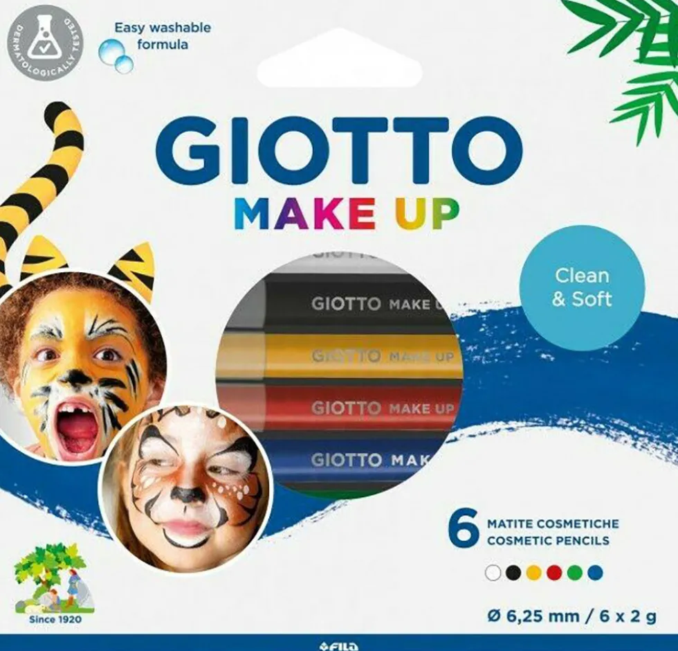 Kredki do malowania twarzy dla dzieci - Giotto - 6 kolorów
