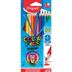Kredki trójkątne Color' Peps Strong dla dzieci - Maped - 12 kolorów