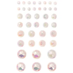 Kryształki samoprzylepne Opalescent Cream - DpCraft - 40 szt.