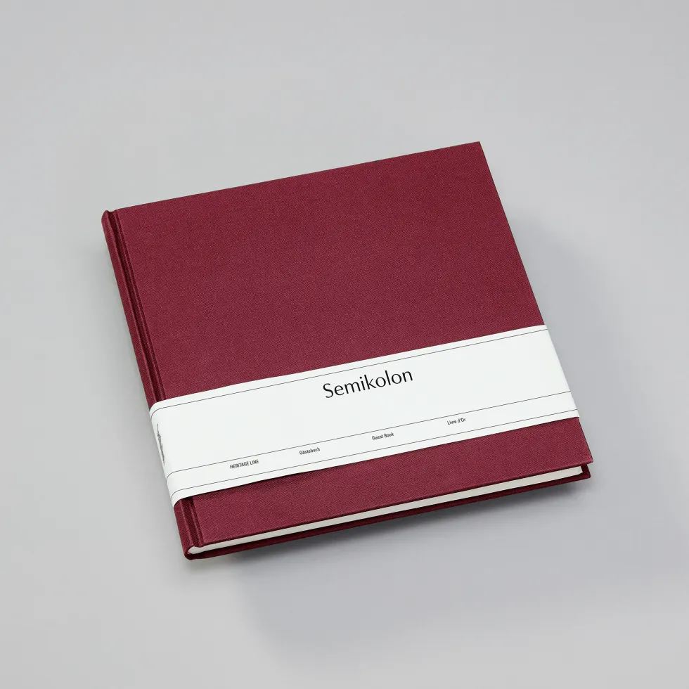 Księga gości Heritage Line - Semikolon - Burgundy, 180 stron