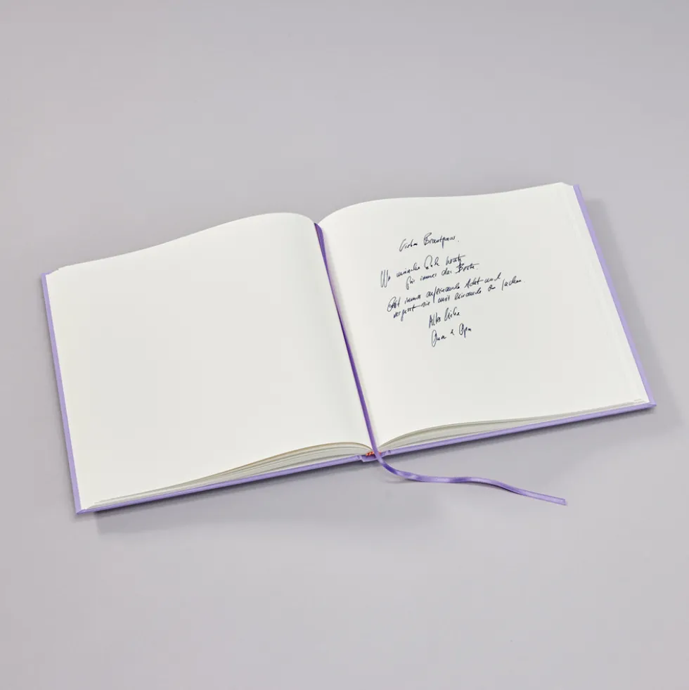 Księga gości Slim Heritage Line - Semikolon - Lilac Silk, 100 stron