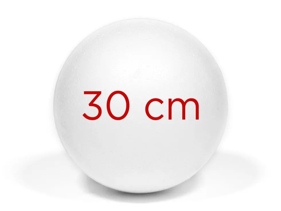 Kula, bombka styropianowa - pełna, 30 cm