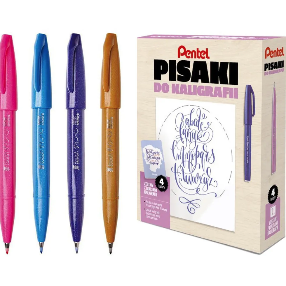 Kurs letteringu, zestaw do kaligrafii - Pentel - PSVY