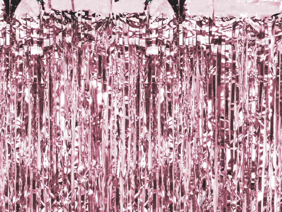 Kurtyna Party - różowe złoto, 90 x 250 cm