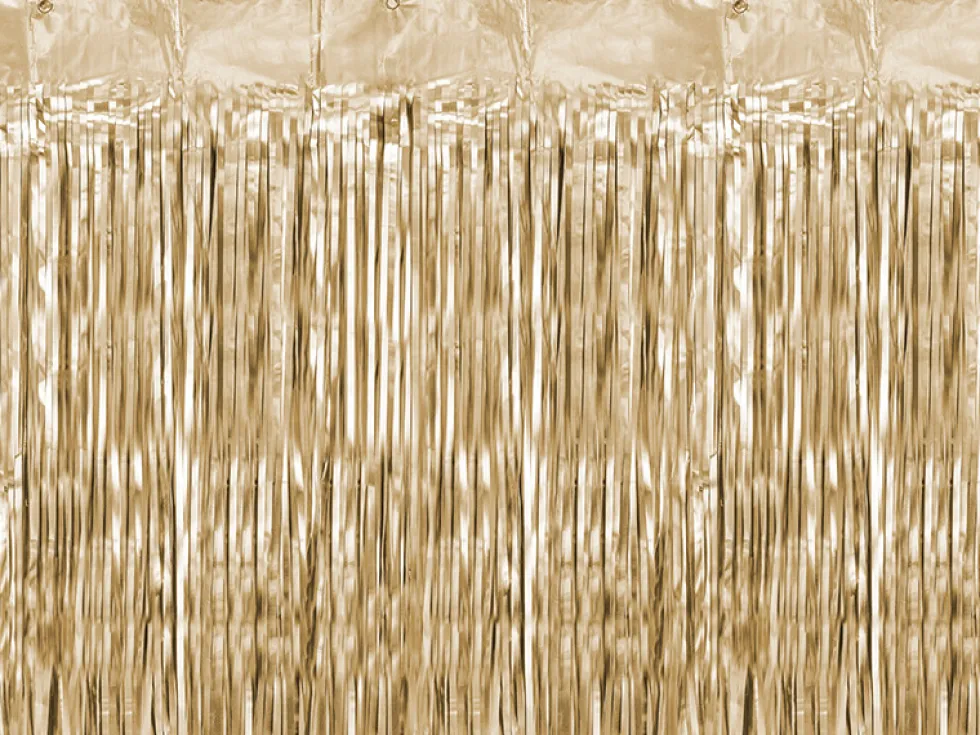 Kurtyna Party - złota, 90 x 250 cm