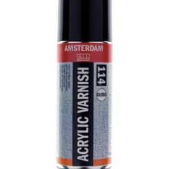 Lakier akrylowy, werniks końcowy w sprayu - Amsterdam - błyszczący, 400 ml