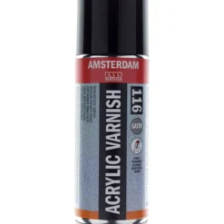Lakier akrylowy, werniks końcowy w sprayu - Amsterdam - satynowy, 400 ml