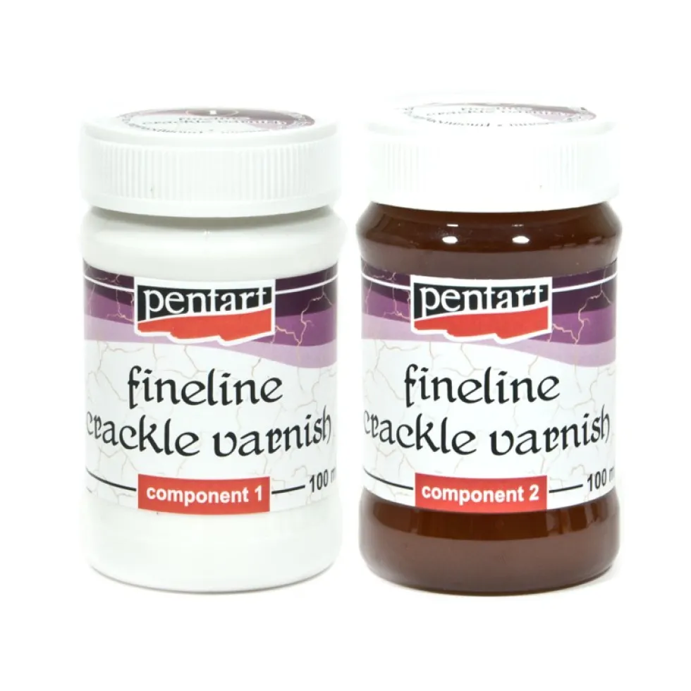 Lakier do delikatnych spękań - Pentart - dwuskładnikowy, 2 x 100 ml