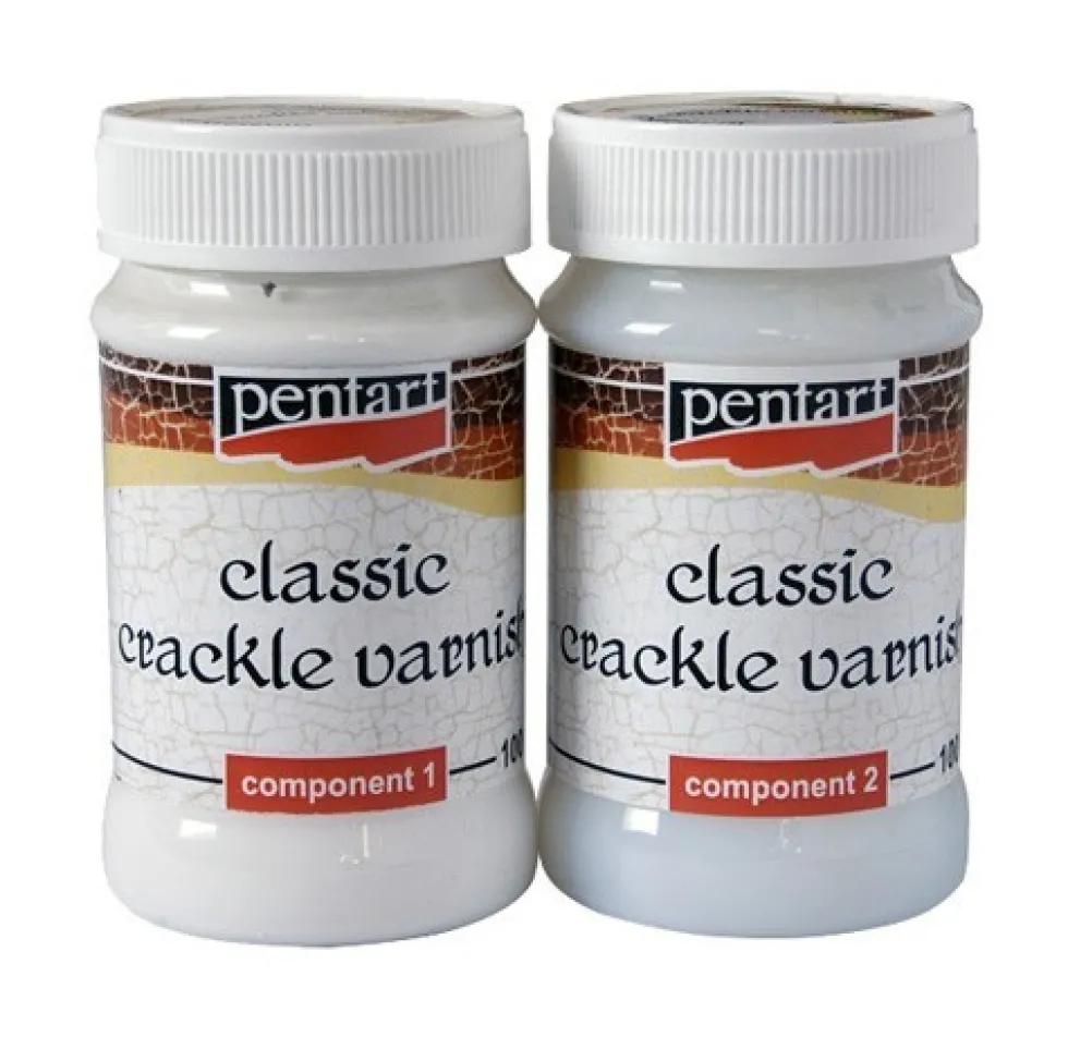 Lakier do spękań - Pentart - dwuskładnikowy, 2 x 100 ml