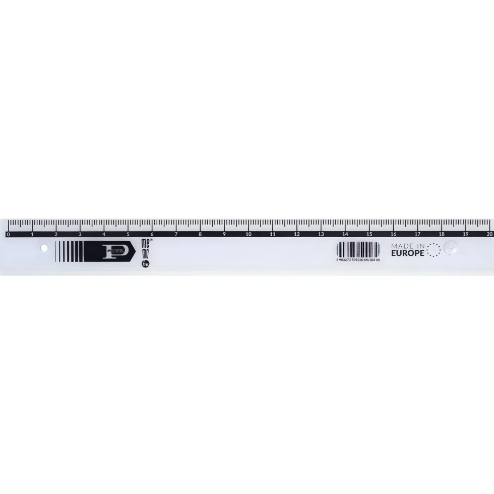 Linijka plastikowa Pratel - MemoBe - 20 cm