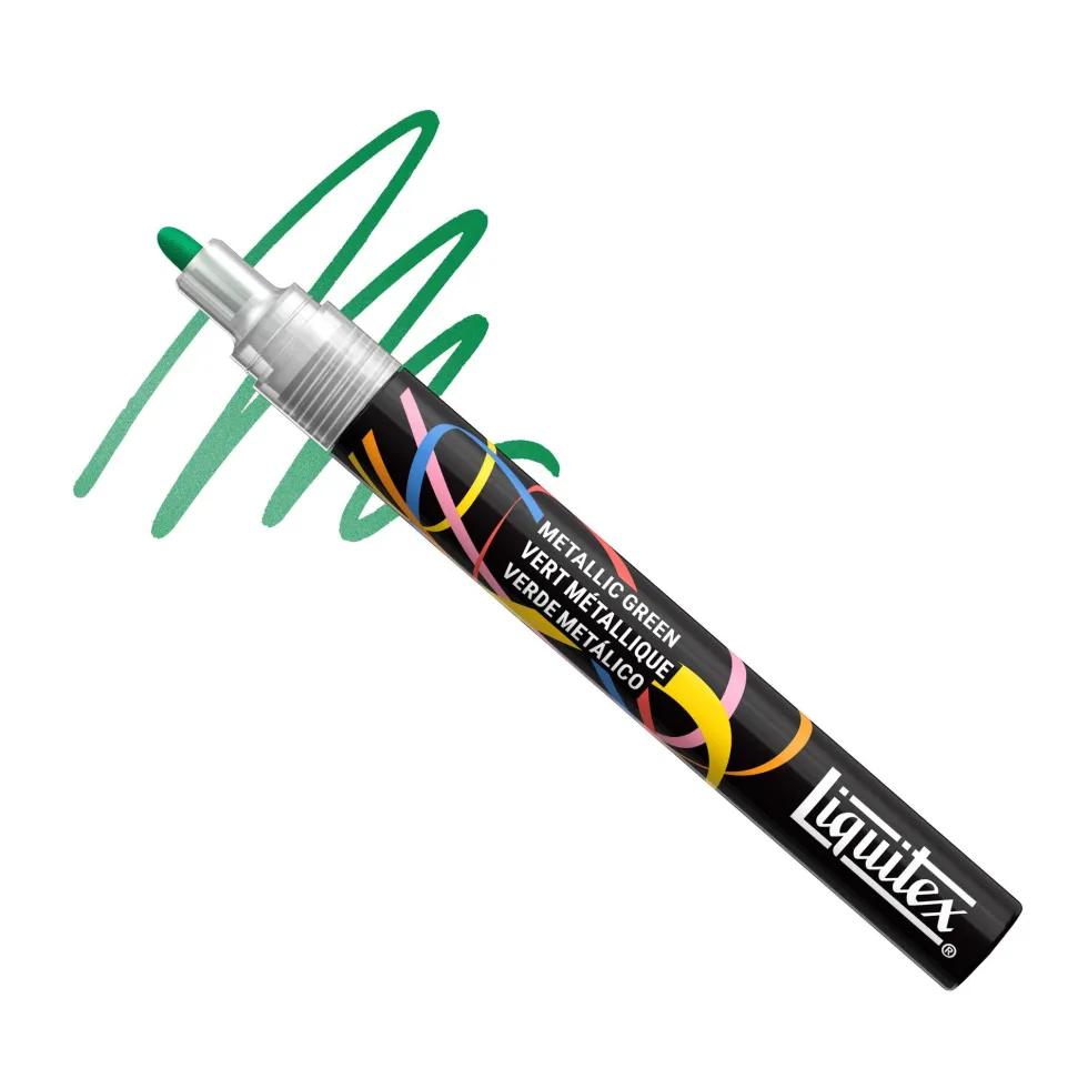 Marker akrylowy - Liquitex - Metallic Green 2 mm