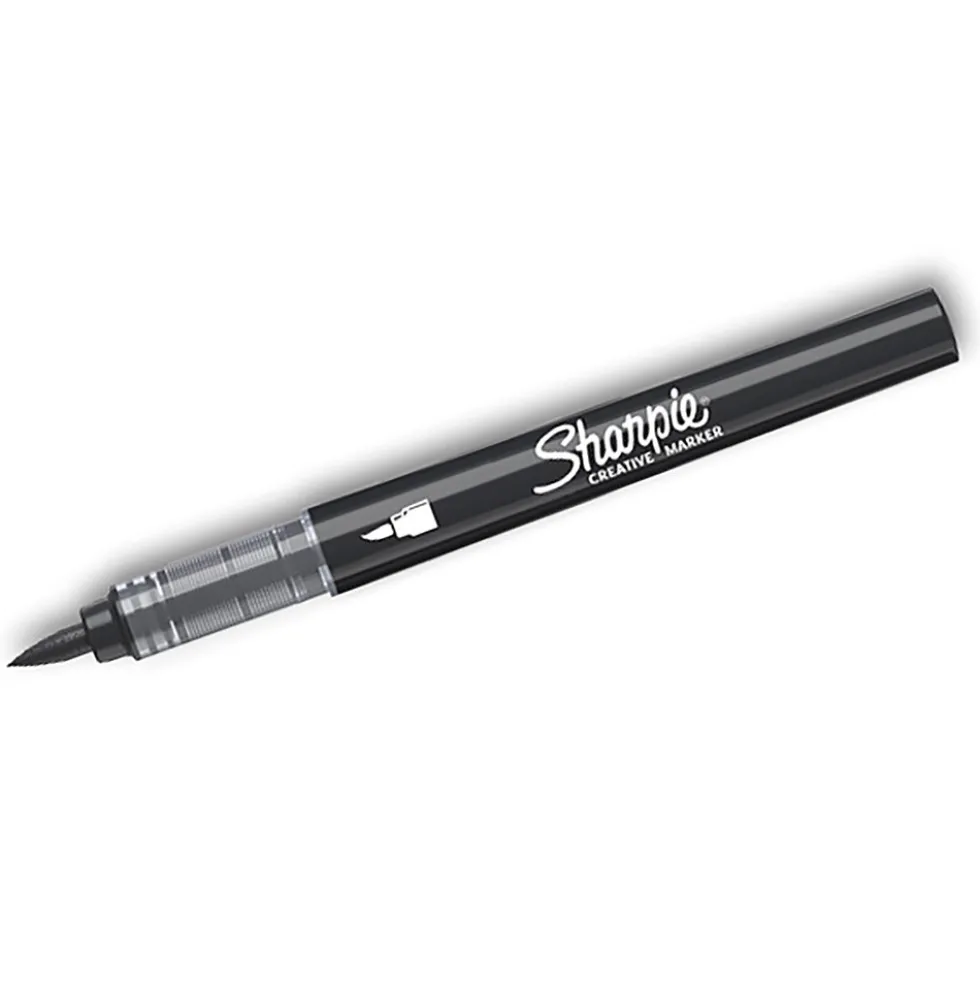 Marker akrylowy pędzelkowy Brush - Sharpie - Black