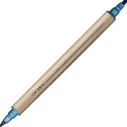 Marker do kaligrafii ZIG Calligraphy Metallic - Kuretake - dwustronny, niebieski