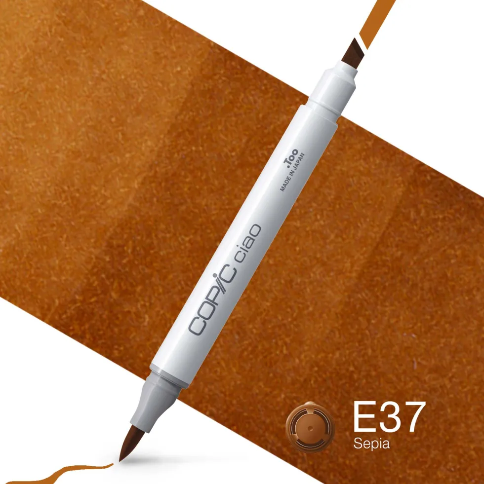 Marker dwustronny Copic Ciao - E37 Sepia