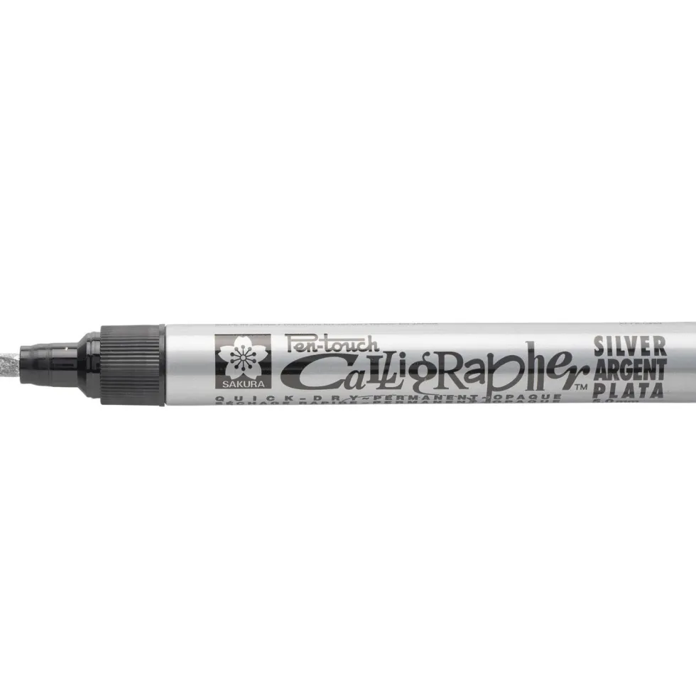Marker olejny Pen-Touch Calligrapher - Sakura - Silver, 5 mm