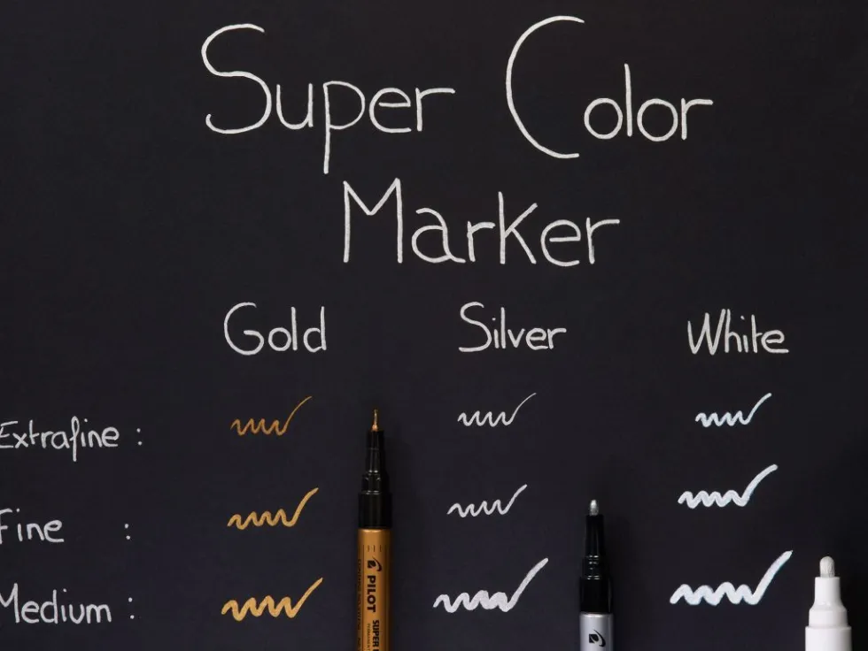 Marker olejowy Super Color - Pilot - złoty 2 mm