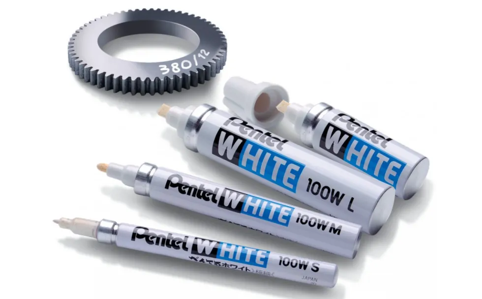 Marker olejowy 100W - Pentel - biały, 6,5 mm