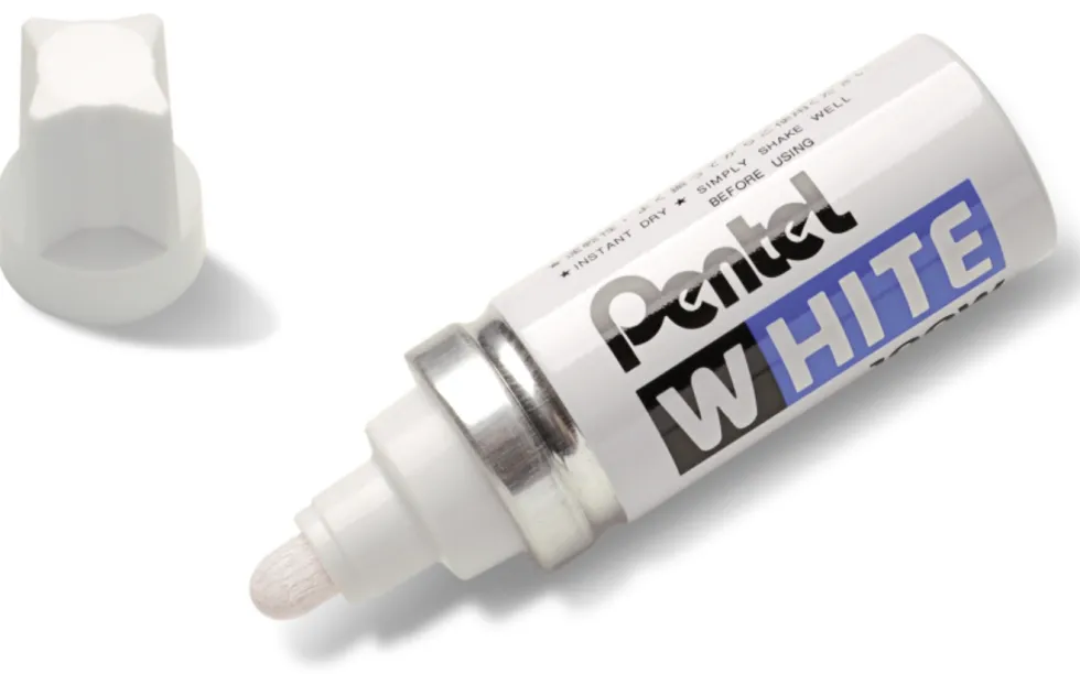 Marker olejowy 100W - Pentel - biały, 6,5 mm