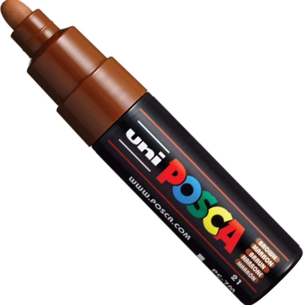 Marker Posca PC-7M - Uni - brązowy, brown