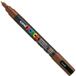 Marker Posca PC-3M - Uni - brązowy, brown