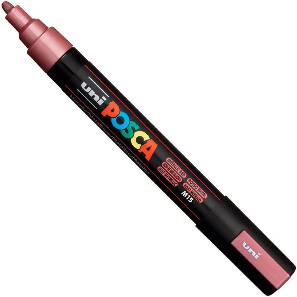 Marker Posca PC-5M - Uni - czerwony, metallic red