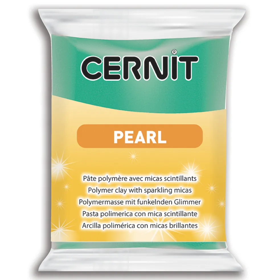 Masa termoutwardzalna Pearl - Cernit - 600, Green, 56 g