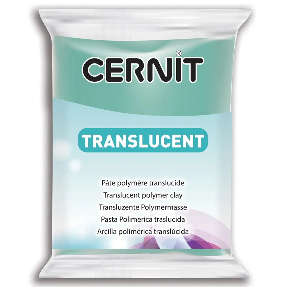 Masa termoutwardzalna Translucent - Cernit - 620, Emerald Green, 56 g