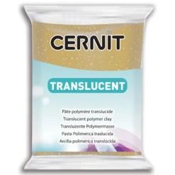 Masa termoutwardzalna Translucent - Cernit - 050, Glitter Gold, 56 g