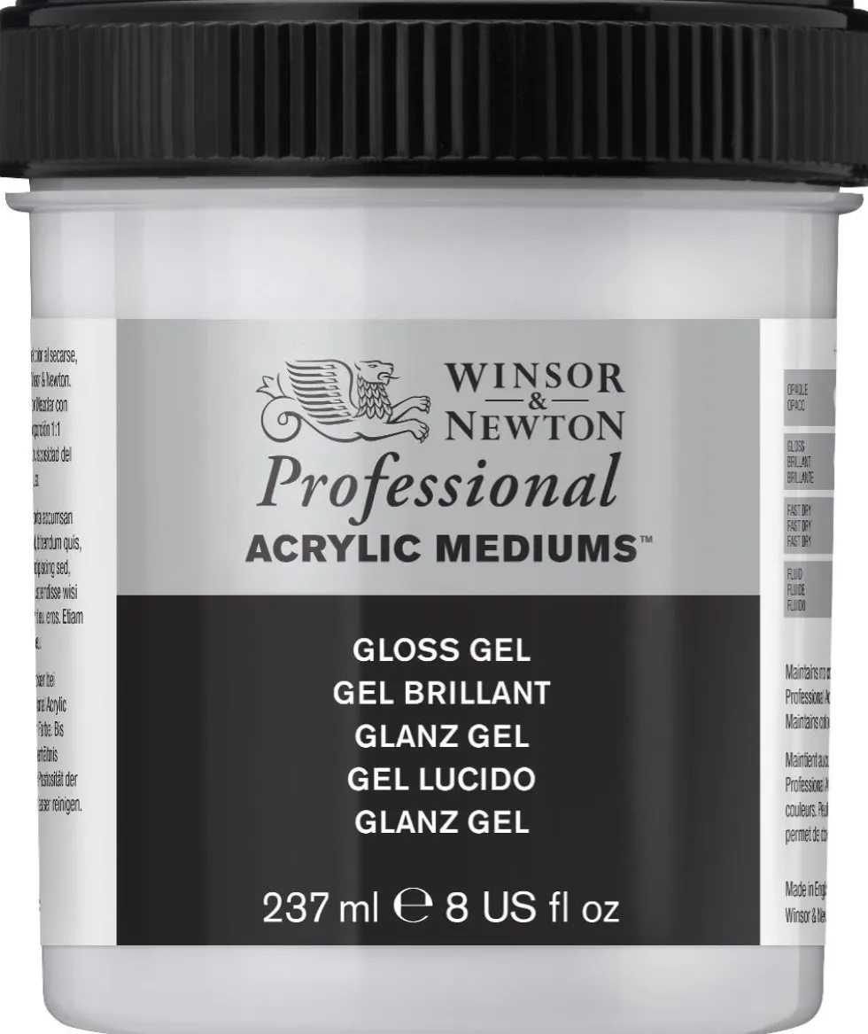 Medium do farb akrylowych Professional - Winsor & Newton - połysk, 237 ml