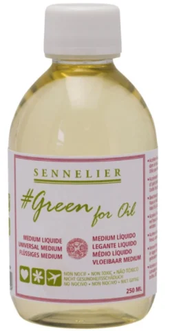 Medium do farb olejnych Green For Oil - Sennelier - 250 ml