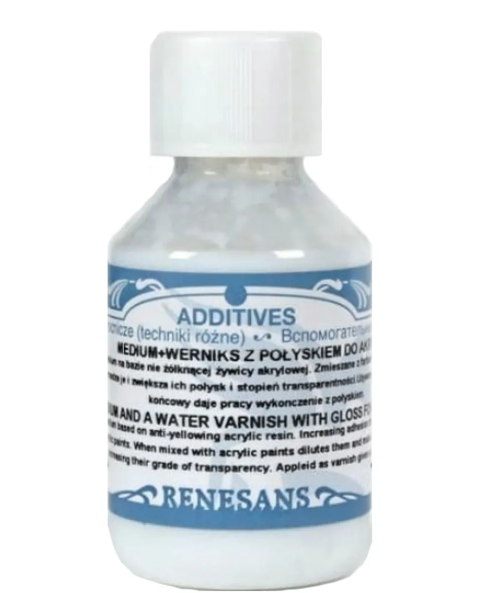 Medium i werniks do akryli 2w1 - Renesans - połysk, 100 ml