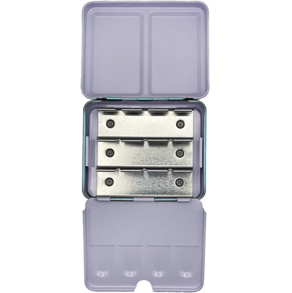 Metalowa kasetka Mini Box na 12 półkostek akwareli - Roman Szmal - Blue