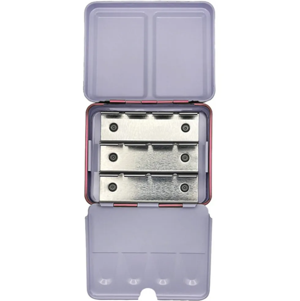 Metalowa kasetka Mini Box na 12 półkostek akwareli - Roman Szmal - Pink