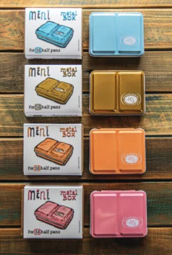 Metalowa kasetka Mini Box na 12 półkostek akwareli - Roman Szmal - Pink