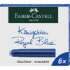Naboje atramentowe - Faber-Castell - niebieskie, krótkie, 6 szt.