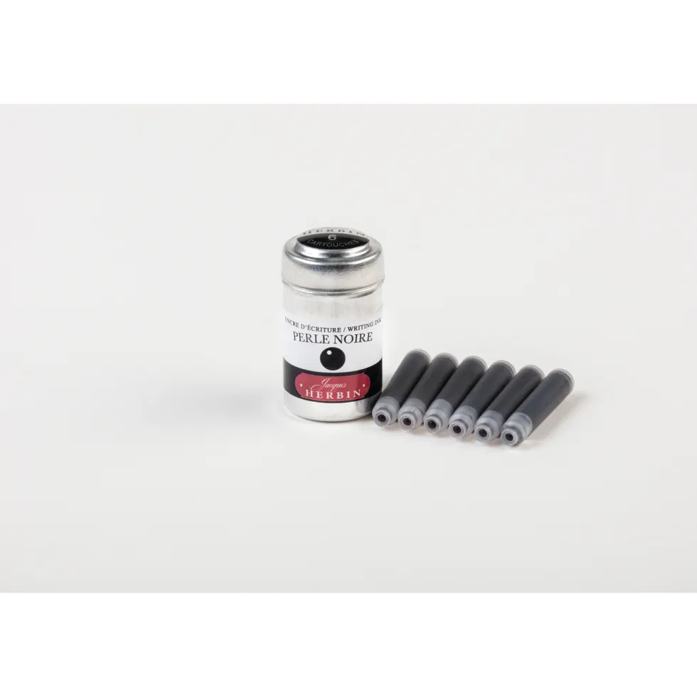 Naboje atramentowe - J.Herbin - Black 6 szt.