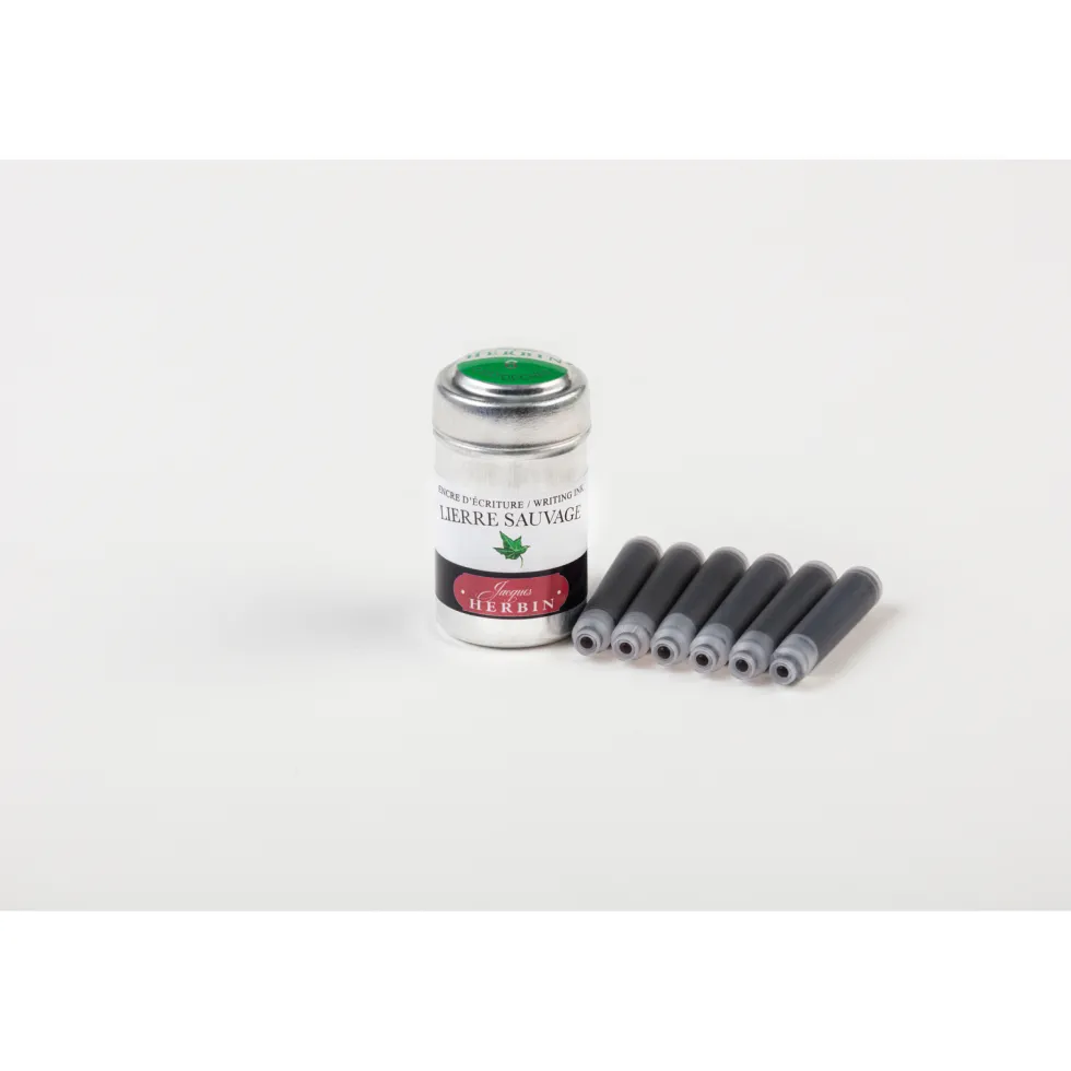 Naboje atramentowe - J.Herbin - Ivy Green 6 szt.