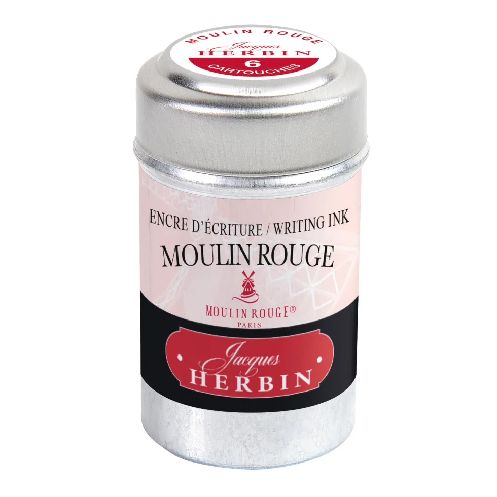 Naboje atramentowe - J.Herbin - Moulin Rouge 6 szt.