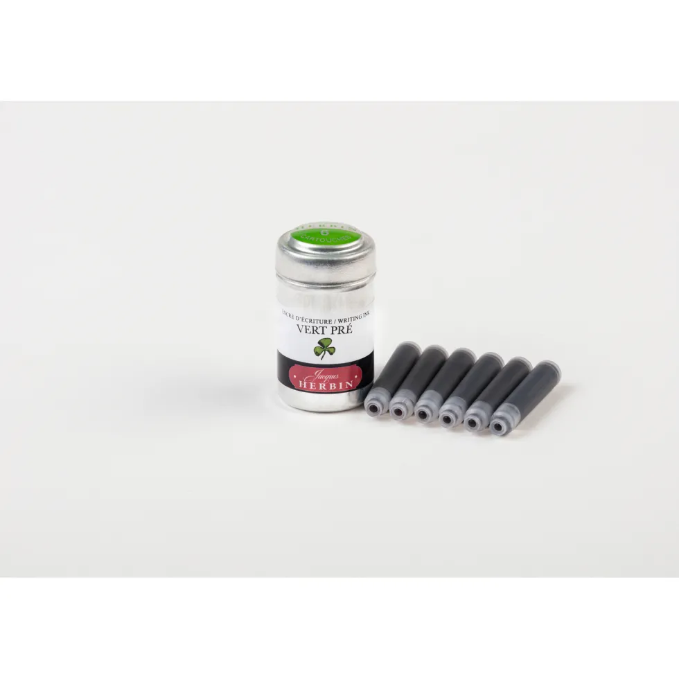 Naboje atramentowe - J.Herbin - Praire Green 6 szt.