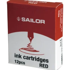 Naboje atramentowe - Sailor - Red 12 szt.