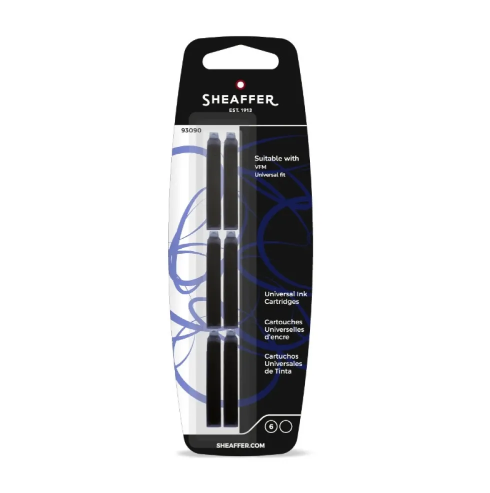 Naboje atramentowe VFM - Sheaffer - Black 6 szt.