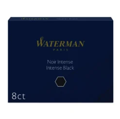 Naboje atramentowe - Waterman - Long, Intense Black, 8 szt.