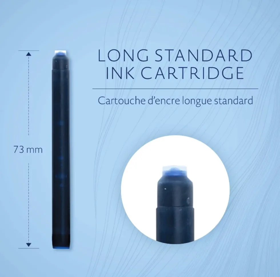 Naboje atramentowe - Waterman - Long, Mysterious Blue, 8 szt.