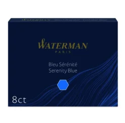 Naboje atramentowe - Waterman - Long, Serenity Blue, 8 szt.